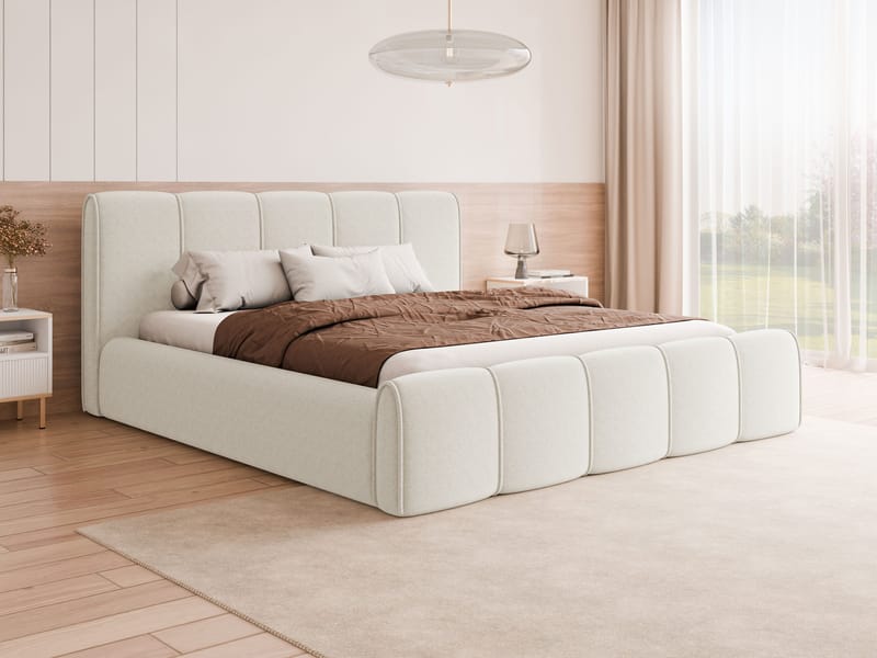 Varlinor Sängram 200x200 cm med Förvaring - Vit - Möbler - Säng - Sängram & sängstomme