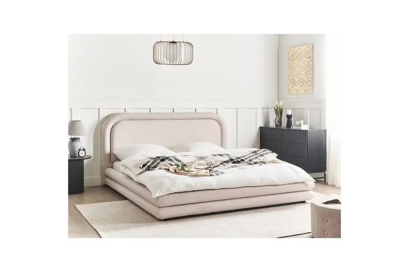 Vattensäng Lavardens - Ljusbeige, svart, 180x200 cm - Möbler - Säng - Vattensängar