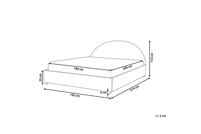 Vattensäng Vaucluse - Beige Bouclé, 180x200 cm - Möbler - Säng - Vattensängar