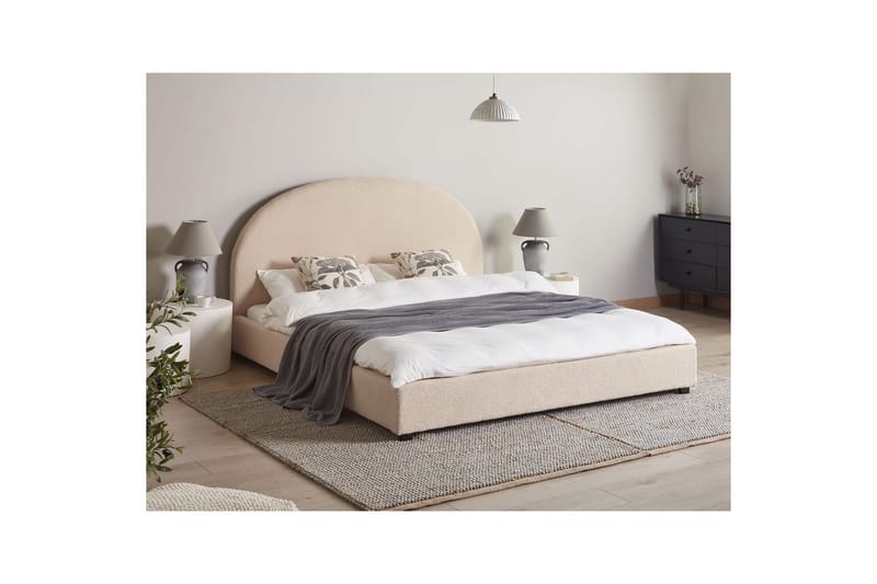 Vattensäng Vaucluse - Beige Bouclé, 180x200 cm - Möbler - Säng - Vattensängar