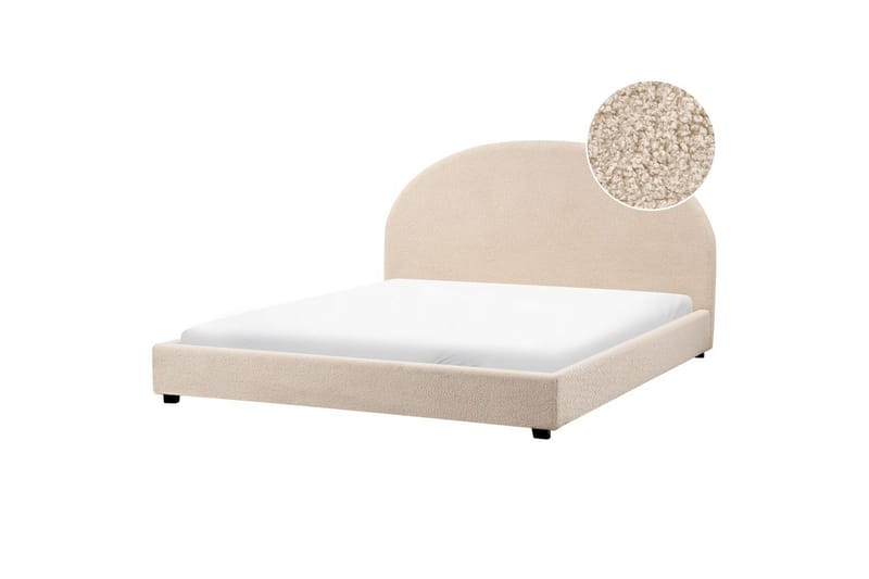 Vattensäng Vaucluse - Beige Bouclé, 180x200 cm - Möbler - Säng - Vattensängar