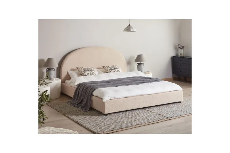 Vattensäng Vaucluse - Beige Bouclé, 180x200 cm - Möbler - Säng - Vattensängar