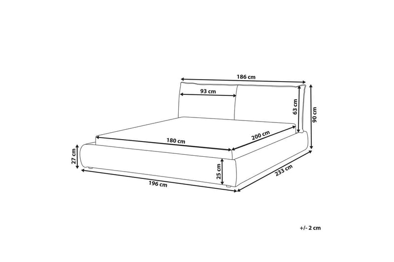 Vattensäng Vinay Beige, 180x200 cm - Beige, 180x200 cm - Möbler - Säng - Vattensängar
