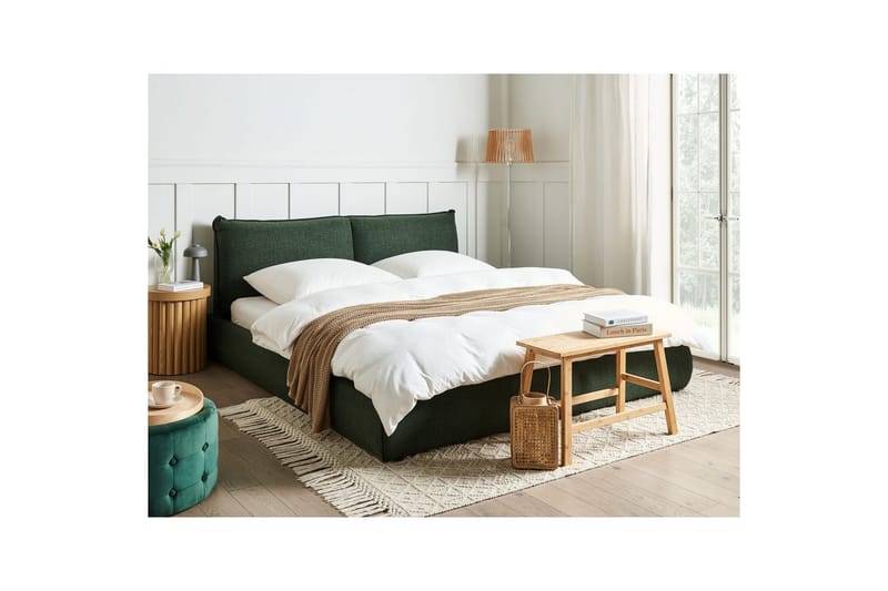 Vattensäng Vinay - Mörkgrön, 180x200 cm - Möbler - Säng - Vattensängar