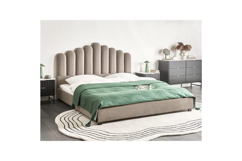 Vattensäng Vincennes - Taupe, svart, 180x200 cm - Möbler - Säng - Vattensängar