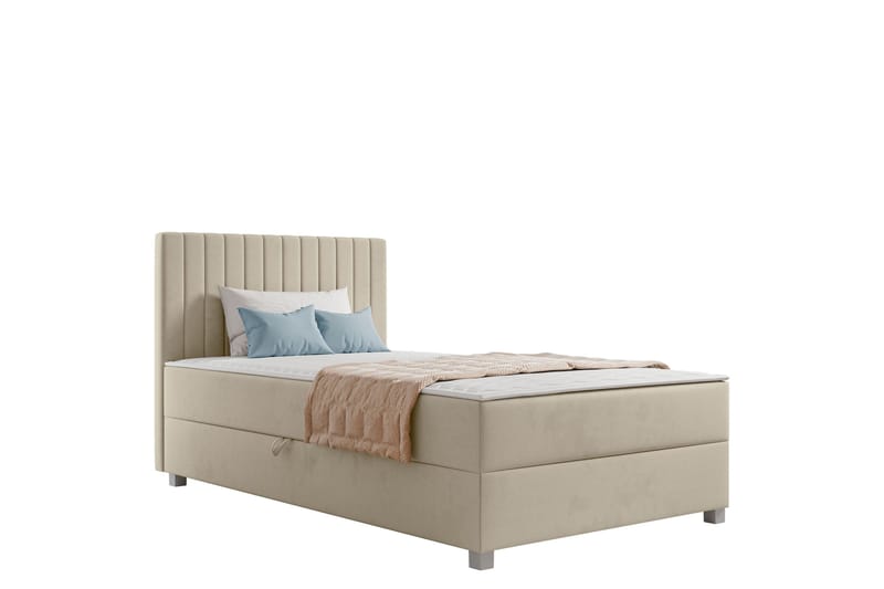 Veyran Sängpaket Kontinentalsäng med Förvaring 120x200 cm - Beige - Möbler - Säng - Komplett sängpaket