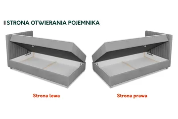 Veyran Sängpaket Kontinentalsäng med Förvaring 90x200 cm - Grå - Möbler - Säng - Komplett sängpaket