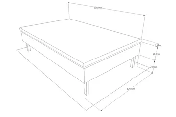 Viken Bas Komplett SängpaketRamsäng 120x200 Medelfast - Grå - Möbler - Säng - Komplett sängpaket