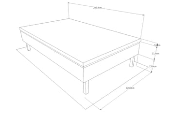 Viken Bas Ramsäng 120x200 Ancona - Ancona Grå - Möbler - Säng - Komplett sängpaket