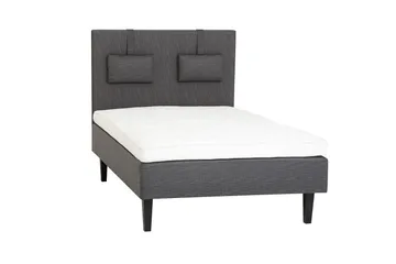 Viken Ramsäng med Sänggavel 120x200 cm i Tyg med Fasthetsgrad Fast - Grå - Möbler - Säng - Enkelsäng