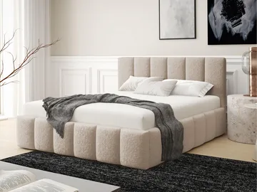 Vinvik Sängram med förvaring 140x200 cm - beige - Möbler - Säng - Sängram & sängstomme