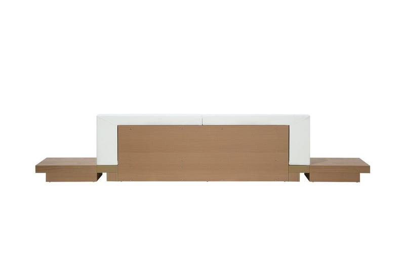 Zen Komplett Sängpaket – Dubbelsäng 160x200 cm i Trä med Sänggavel + Bäddmadrass - Vit - Möbler - Säng - Sängram & sängstomme