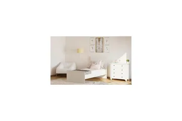 Zyras Sängram 90x190 cm - Matt Vit - Möbler - Säng - Sängram & sängstomme