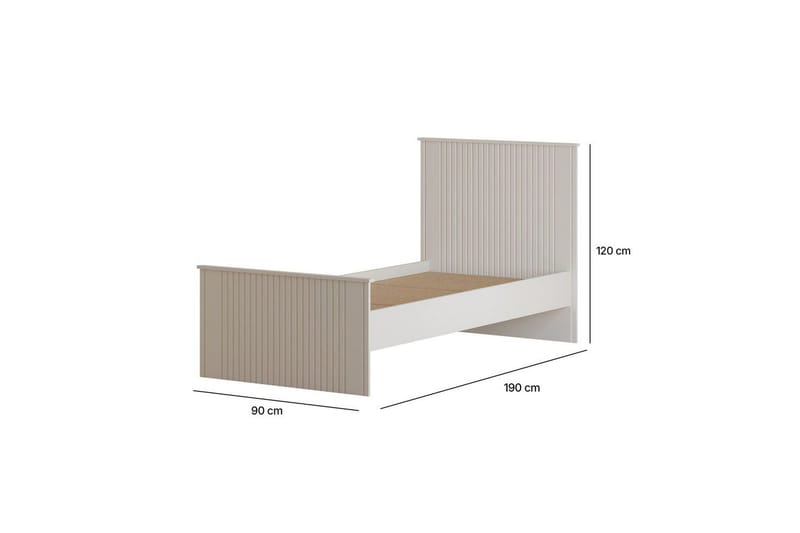 Zyras Sängram 90x190 cm - Matt Vit - Möbler - Säng - Sängram & sängstomme