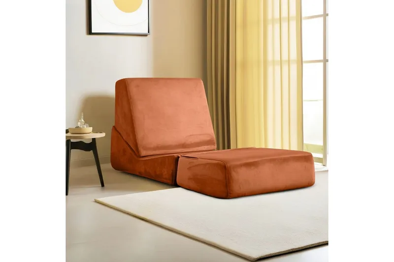 1-sits bäddsoffa Dorielton Bäddbar Apelsin - Apelsin - Möbler - Soffa - Bäddsoffa