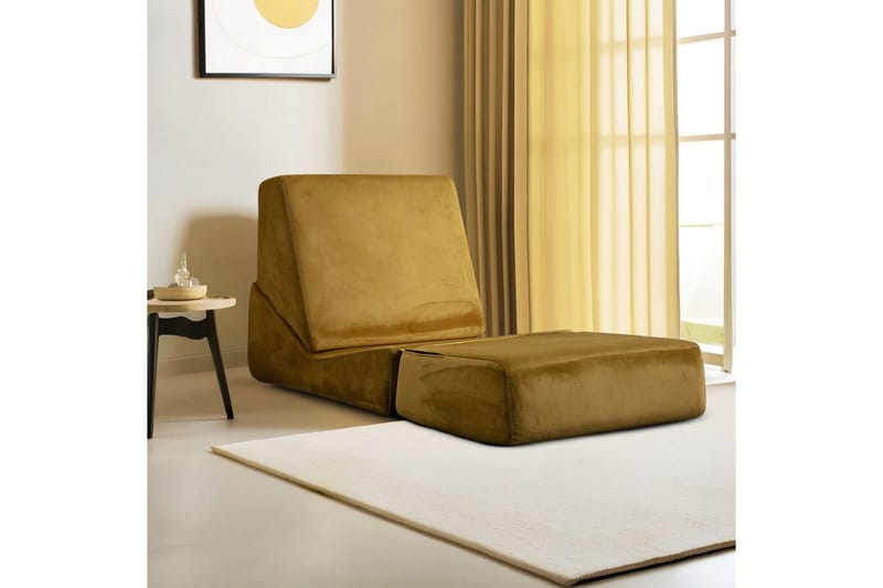 1-sits bäddsoffa Dorielton Bäddbar Senapsgul - Senapsgul - Möbler - Soffa - Bäddsoffa