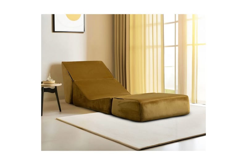 1-sits bäddsoffa Dorielton Bäddbar Senapsgul - Senapsgul - Möbler - Soffa - Bäddsoffa