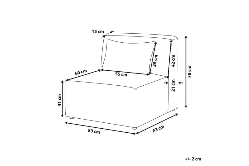 1-sitssektion Lemvig Taupe - Taupe - Möbler - Soffa - Soffgrupp