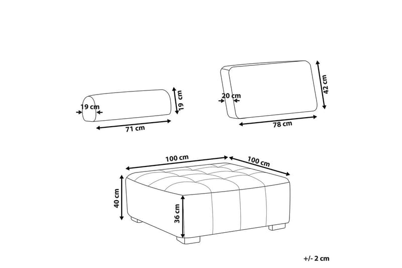 1-sitssoffa Tibro Beige, ljust trä - Beige, ljust trä - Möbler - Soffa - Modulsoffor - Mittmodul