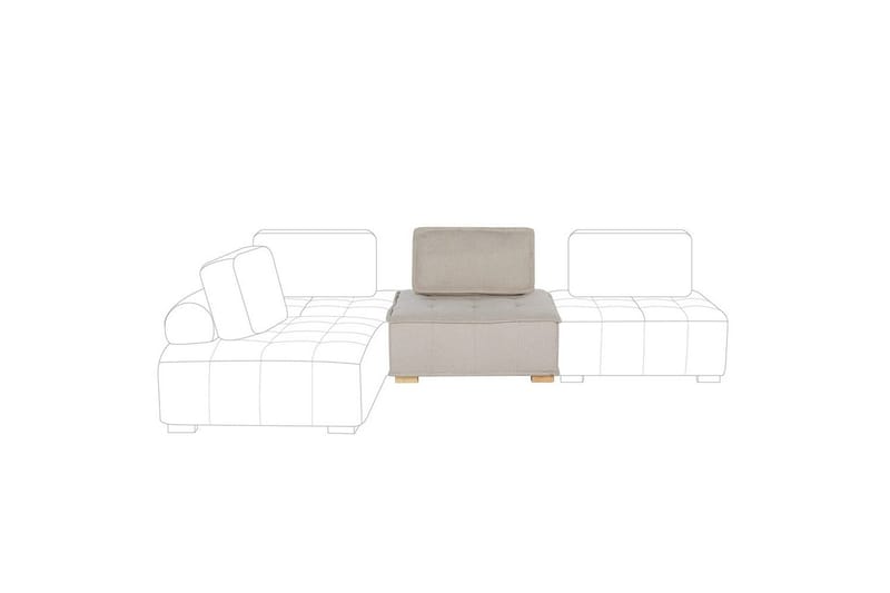 1-sitssoffa Tibro Beige, ljust trä - Beige, ljust trä - Möbler - Soffa - Modulsoffor - Mittmodul