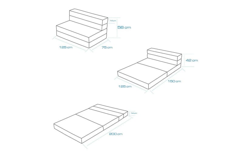 2-sits bäddsoffa Maroubridgelcrest Grå - Grå - Möbler - Soffa - Bäddsoffa