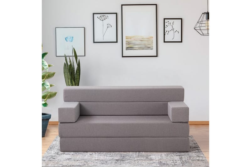 2-sits bäddsoffa Melisso Grå - Grafitgrå - Möbler - Soffa - Bäddsoffa