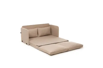 2-sits bäddsoffa Rubby (128 x 70 x 66 cm) Beige - Beige - Möbler - Soffa - Bäddsoffa