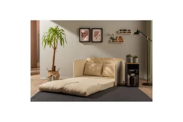 2-sits bäddsoffa Rubby (128 x 70 x 66 cm) Grädde - Grädde - Möbler - Soffa - Bäddsoffa