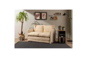 2-sits bäddsoffa Rubby (128 x 70 x 66 cm) Grädde - Grädde - Möbler - Soffa - Bäddsoffa