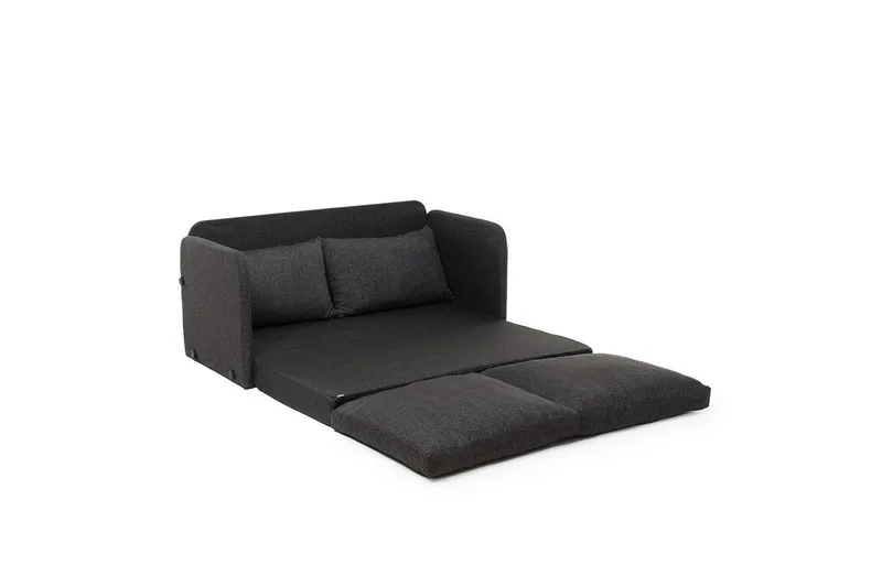 2-sits bäddsoffa Rubby (128 x 70 x 66 cm) Mörkgrå - Mörkgrå - Möbler - Soffa - Bäddsoffa