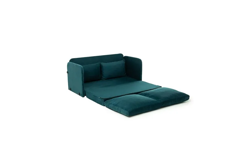 2-sits bäddsoffa Rubby (128 x 70 x 66 cm) Petrolgrön - Petrolgrön - Möbler - Soffa - Bäddsoffa