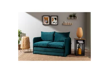 2-sits bäddsoffa Rubby (128 x 70 x 66 cm) Petrolgrön - Petrolgrön - Möbler - Soffa - Bäddsoffa