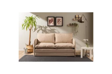 2-sits bäddsoffa Rubby (148 x 70 x 66 cm) Beige - Beige - Möbler - Soffa - Bäddsoffa