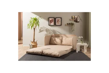2-sits bäddsoffa Rubby (148 x 70 x 66 cm) Beige - Beige - Möbler - Soffa - Bäddsoffa
