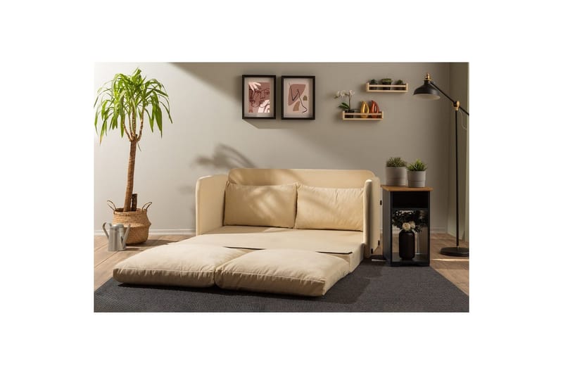 2-sits bäddsoffa Rubby (148 x 70 x 66 cm) Grädde - Grädde - Möbler - Soffa - Bäddsoffa