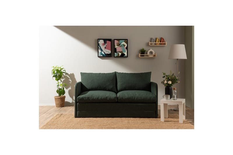2-sits bäddsoffa Rubby (148 x 70 x 66 cm) Grön - Grön - Möbler - Soffa - Bäddsoffa