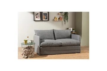 2-sits bäddsoffa Rubby (148 x 70 x 66 cm) Ljusgrå - Ljusgrå - Möbler - Soffa - Bäddsoffa