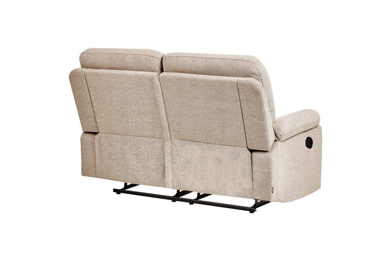 2-sits Reclinersoffa manuell Bergen Beige, svart - Beige, svart - Möbler - Soffa - Biosoffa & reclinersoffa - 2 sits biosoffa & reclinersoffa