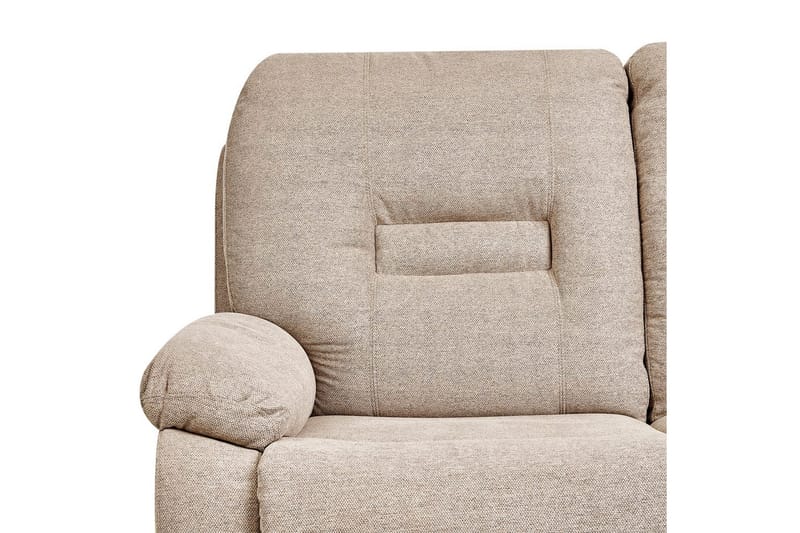2-sits Reclinersoffa manuell Bergen Beige, svart - Beige, svart - Möbler - Soffa - Biosoffa & reclinersoffa - 2 sits biosoffa & reclinersoffa