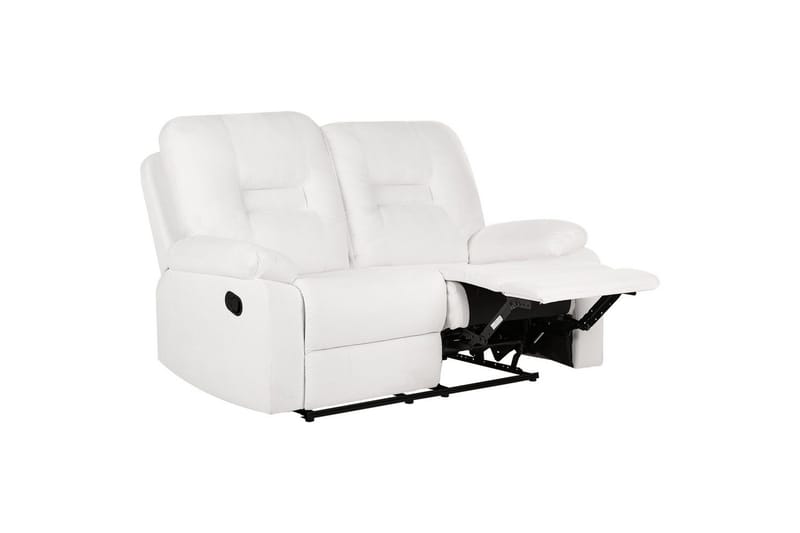 2-sits Reclinersoffa manuell Bergen Vit, Svart - Vit, Svart - Möbler - Soffa - Biosoffa & reclinersoffa
