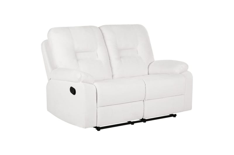 2-sits Reclinersoffa manuell Bergen Vit, Svart - Vit, Svart - Möbler - Soffa - Biosoffa & reclinersoffa