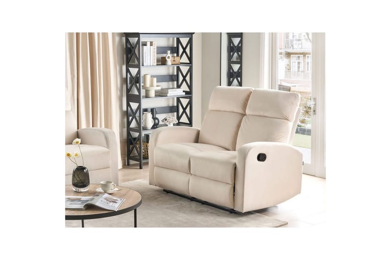 2-sits Reclinersoffa manuell Verdal Vit - Vit - Möbler - Soffa - Biosoffa & reclinersoffa - 2 sits biosoffa & reclinersoffa