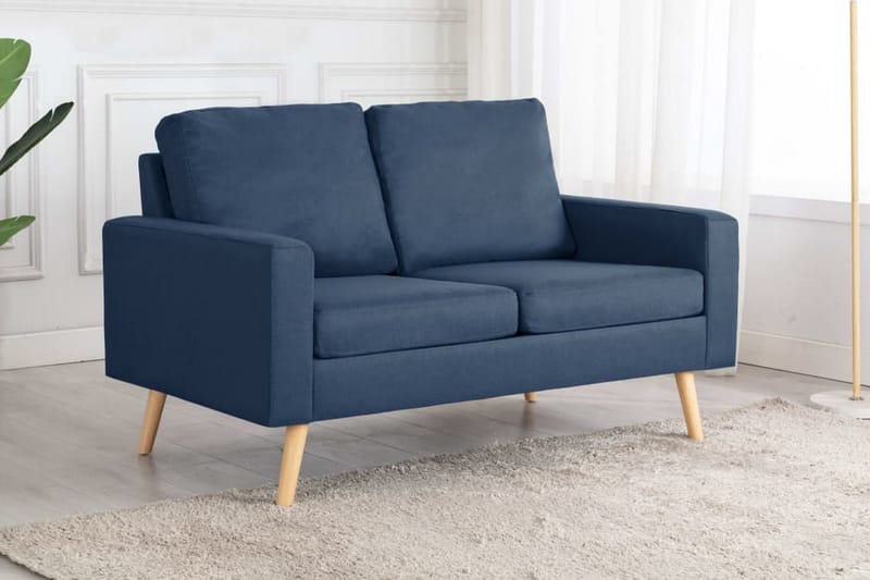 2-sitssoffa blå tyg - Blå - Möbler - Soffa - 2 sits soffa