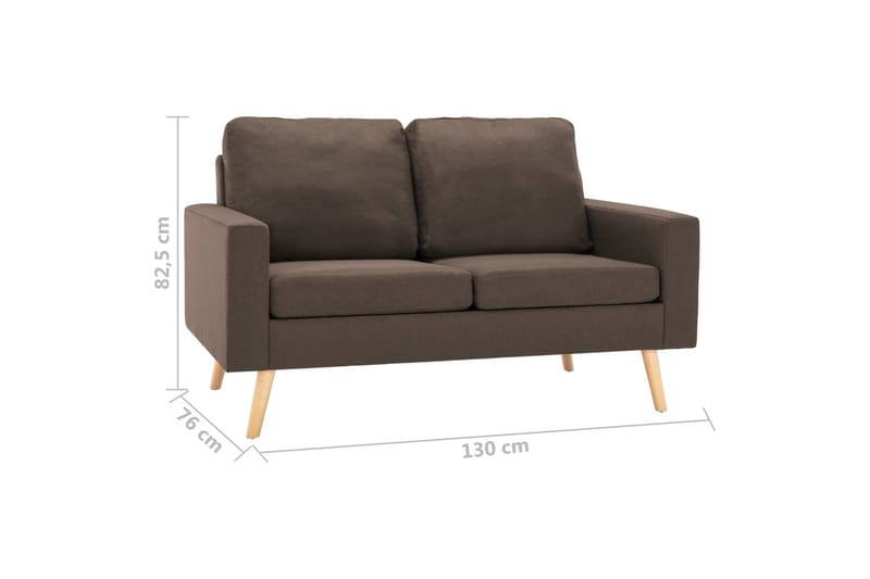 2-sitssoffa brun tyg - Brun - Möbler - Soffa - 2 sits soffa