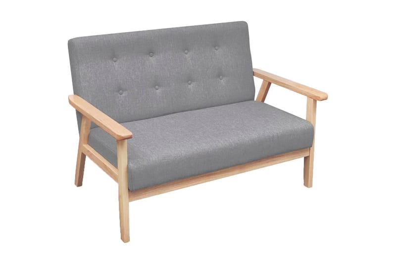 2-sitssoffa tyg ljusgrå - Grå - Möbler - Soffa - 2 sits soffa