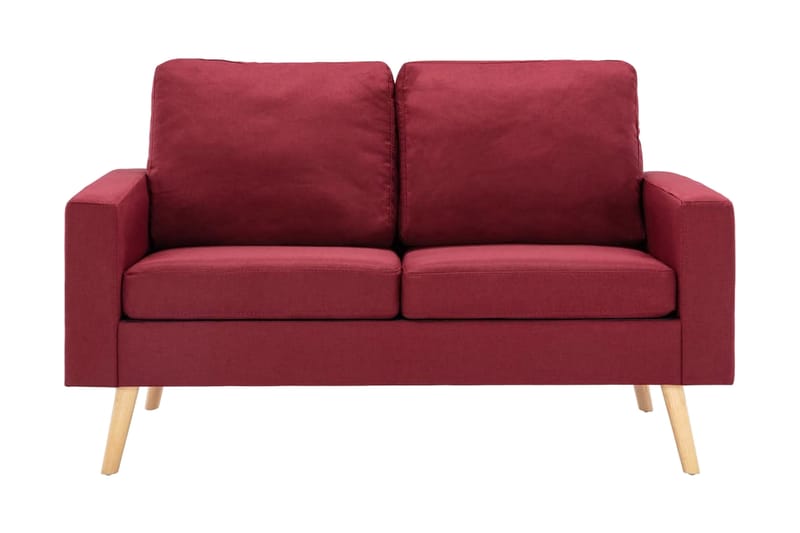 2-sitssoffa vinröd tyg - Röd - Möbler - Soffa - 2 sits soffa