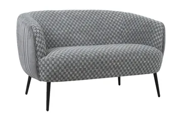 Accent 2-sits Djup Soffa i Tyg med Metallben - Grå - Möbler - Soffa - 2 sits soffa