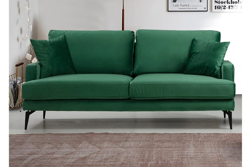 Andary 2-sits Soffa - Grön/Svart - Möbler - Soffa - 2 sits soffa