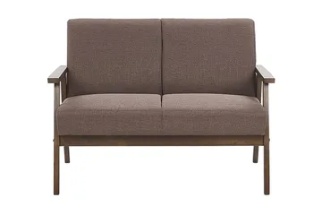 Asnes 2-sits Soffa i Tyg med Träram - Brun - Möbler - Soffa - 2 sits soffa