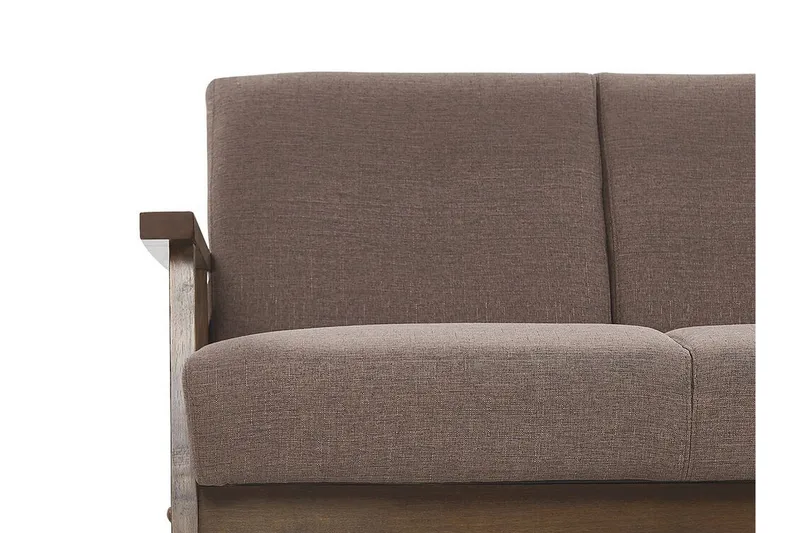 Asnes 2-sits Soffa i Tyg med Träram - Brun - Möbler - Soffa - 2 sits soffa